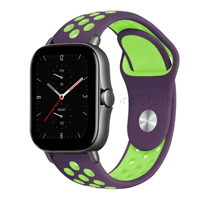 20mm 22mm Bracelet for Amazfit strap Silicone GTS/2/2e/GTS2 Mini/GTR 42mm/47mm/GTR2/2e/stratos 2/3 Sport Watch band Amazfit bip