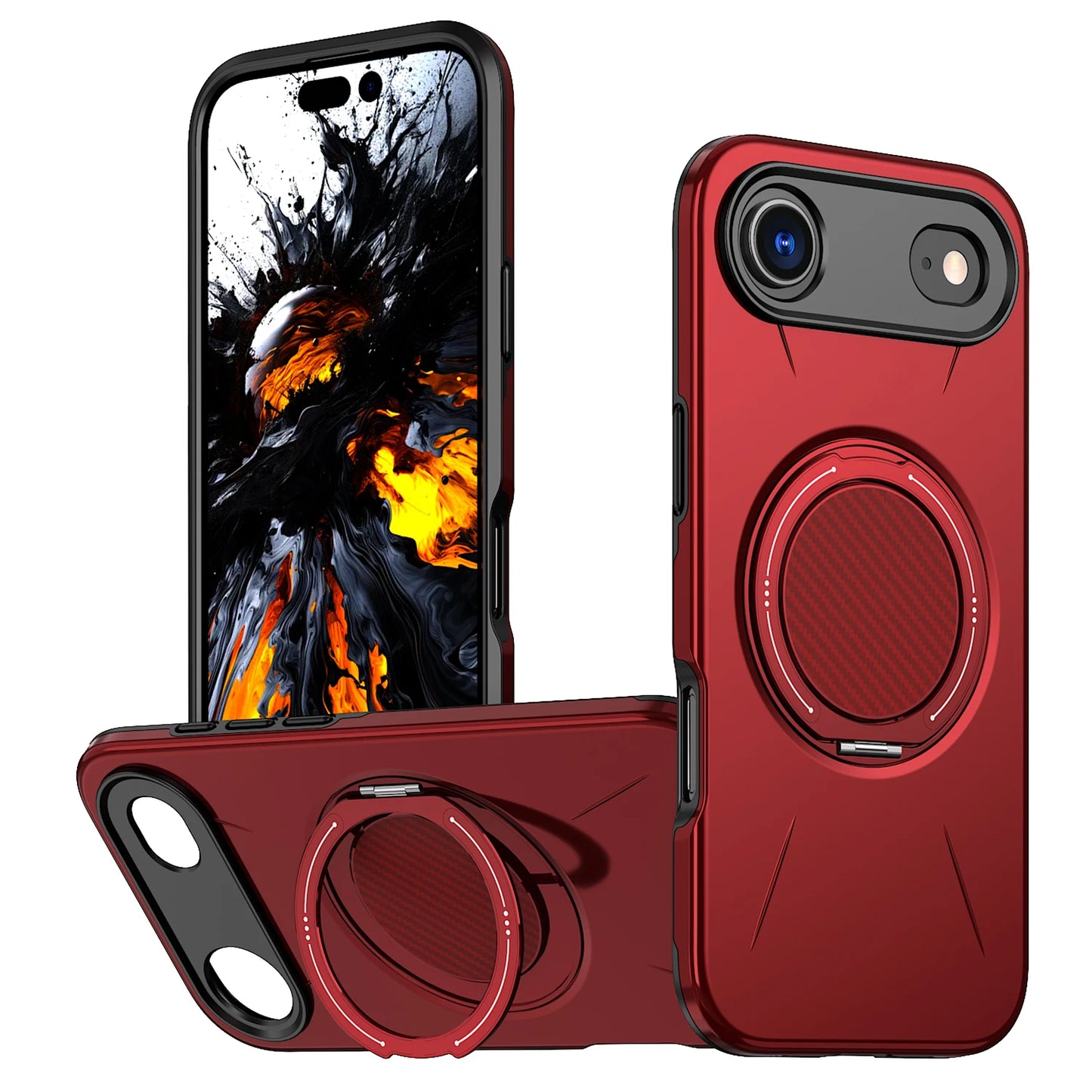 360° Rotate Bracket Military Shockproof Case For iPhone 17 Air 16 15 14 Plus 13 12 11 Pro Max Magnetic Heavy Duty Defender Cover