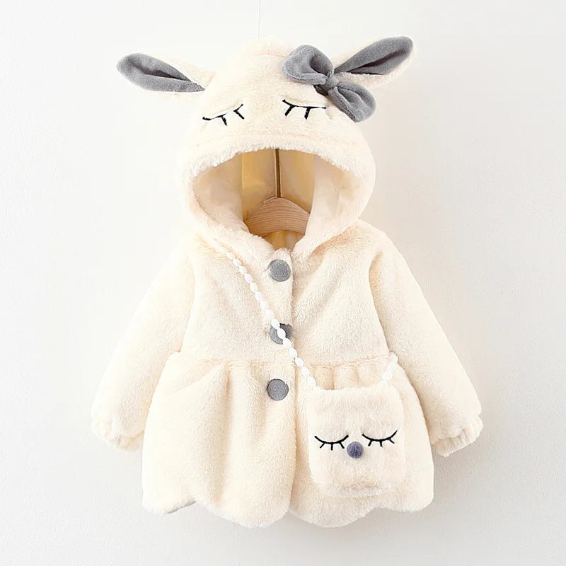 2023 Newborn baby girl clothes floral hooded cotton-padded jacket outerwear for 1 year baby birthday clothing girls outfits coat