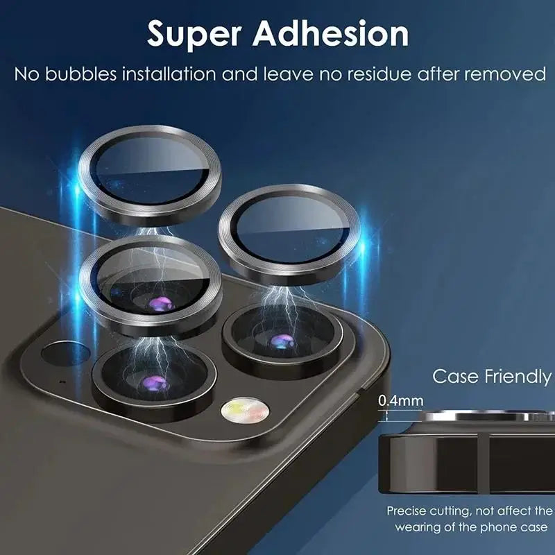 Lens Tempered Glass Protector For IPhone 16 15 14 Plus For 13 Mini For IP 13 14 15 16 Pro Max on Lens Cover Film Black Silvery