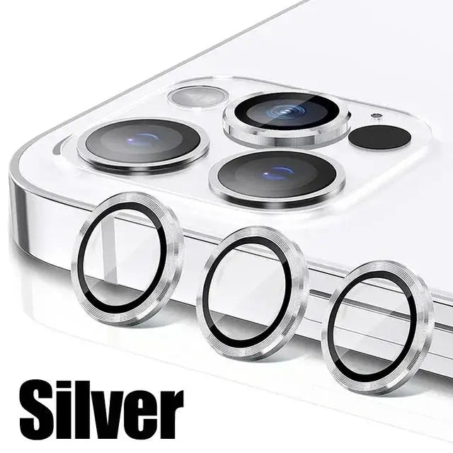 Lens Tempered Glass Protector For IPhone 16 15 14 Plus For 13 Mini For IP 13 14 15 16 Pro Max on Lens Cover Film Black Silvery
