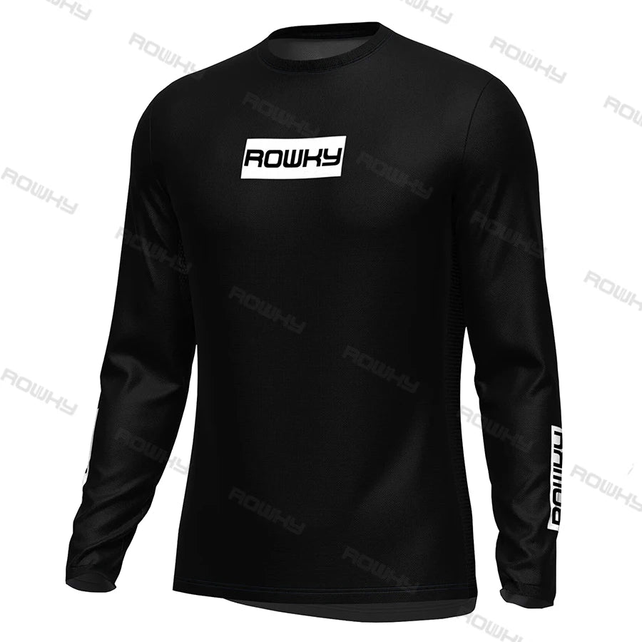 ROWKY Motorcycles Racing T-shirt Mtb Jersey Downhill Camiseta De Motocross Enduro Maillot Hombre Cycling Jersey Men Bike Shirts