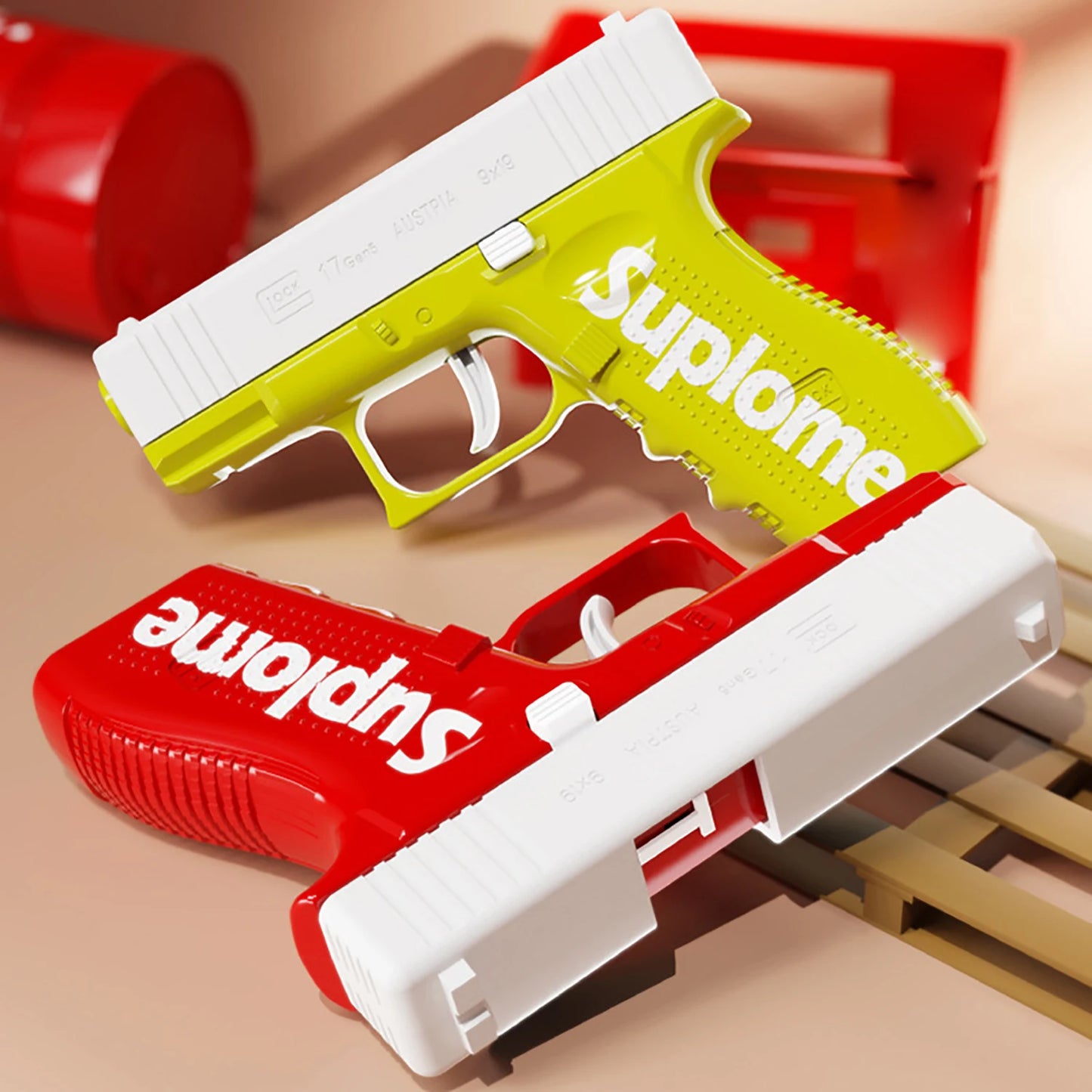 Manual water gun for children playing outdoors, water spray gun for summer outdoor water fights and water play