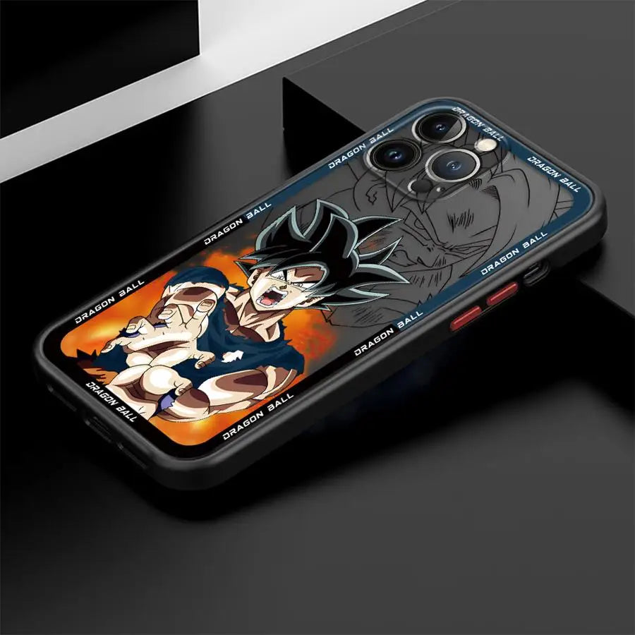 Case for iPhone 14 XR 11 XS 11 Plus 16 13 Mini 8 7 SE 15 Pro MAX 12 Soft Edge 16 Plus 14Pro 12Pro Cool Anime Goku