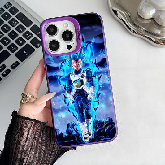 Anime V-VegetaS Phone Case IMD Color Silver Shell For IPhone 16 15 14 13 12 11 Pro Max Plus