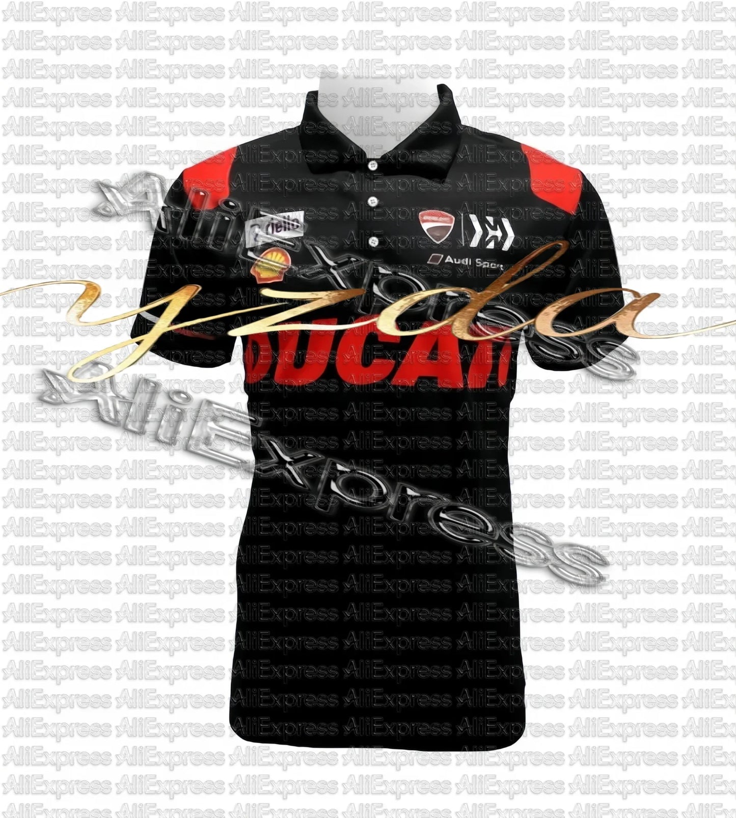 Eccstar_Suzuki_Sotogp Racing Team Polo Shirt Motorcycle Racing T-shirt Men's and Women's Outdoor Sports Leisure Speed Drying