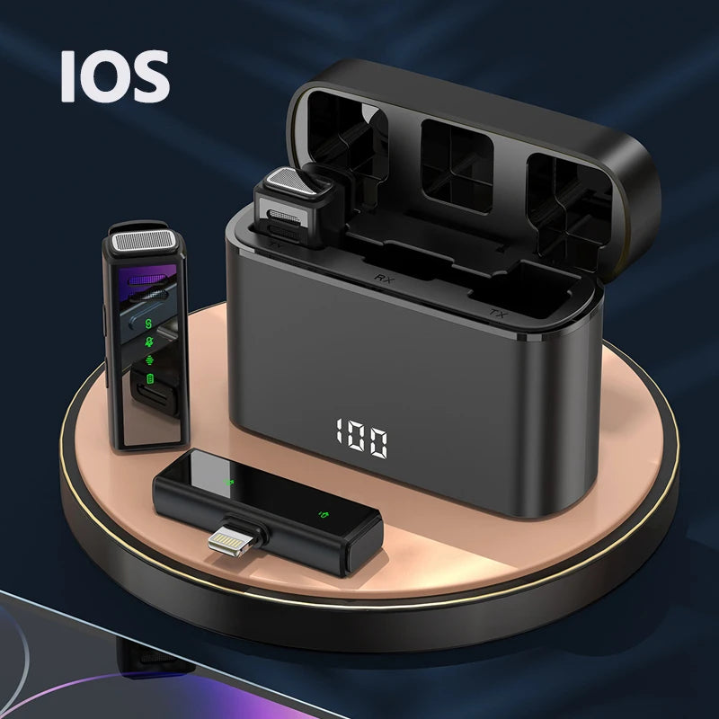 ST Superstore lavalier mic for interviews and live streaming with charging case and iOS compatibility