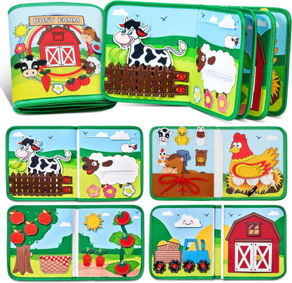 Montessori Quite Book Toys Preschool Activity Book Daily Life Skills Busy Book Autism Sensory Cloth Book Girls Gift for Todders