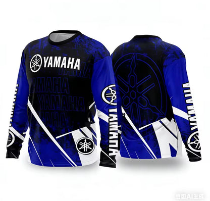 2026 New Popular Yamaha Long Sleeve T-shirt Spring and Autumn Motorcycle Fans Team Uniform Adult and Children's Same T-shirt