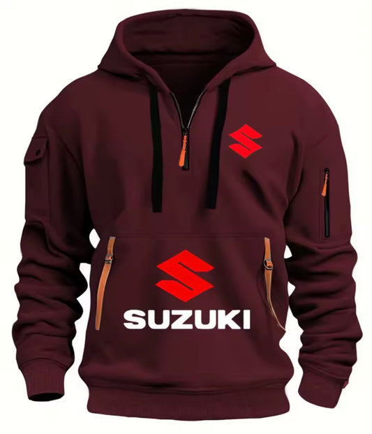 Suzuki's new men's hoodie, casual outdoor sports hoodie and a warm motorcycle sweatshirt for autumn and winter