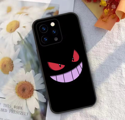 Miniso Pokemon Gengar Phone Case For 11 12 13 14 15 16Pro Max mini Plus strong magnetic attraction