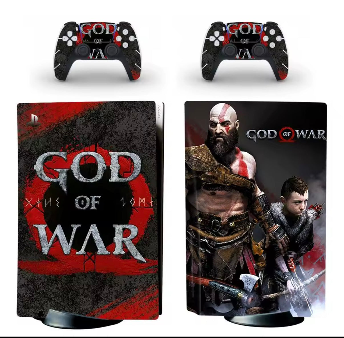 God war PS5 digital edition Skin Sticker Decal Cover for PS5 digital Console and 2 Controllers PS5 Skin Sticker
