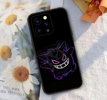 Miniso Pokemon Gengar Phone Case For 11 12 13 14 15 16Pro Max mini Plus strong magnetic attraction
