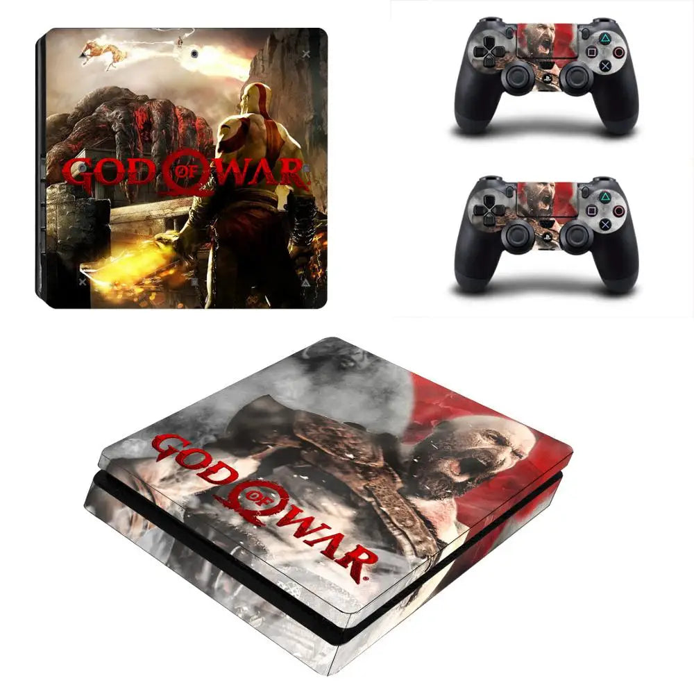 God of War PS4 Slim Skin Sticker Decals For PS4 Slim Console and Controller Skin Vinyl
