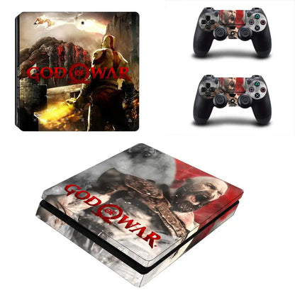 God of War PS4 Slim Skin Sticker Decals For PS4 Slim Console and Controller Skin Vinyl