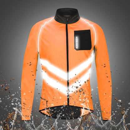 WOSAWE Windproof Running Sports Jacket Men Women Reflective Water Repellent MTB Cycling Jogging Gym Workout Top Windbreaker