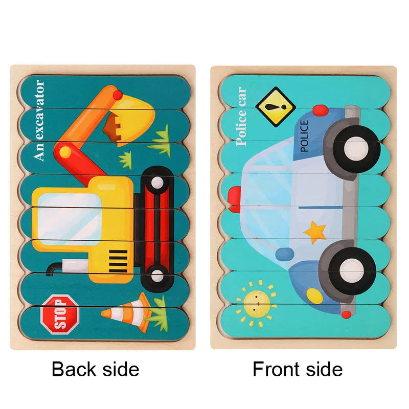 Kids Wooden Toys Intelligence Develop Montessori Toys Stacking Kids 3D Wooden Puzzle Educational Toys For Children New Year Gift