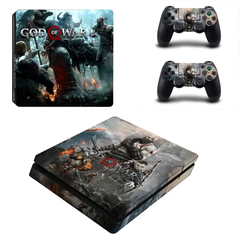God of War PS4 Slim Skin Sticker Decals For PS4 Slim Console and Controller Skin Vinyl