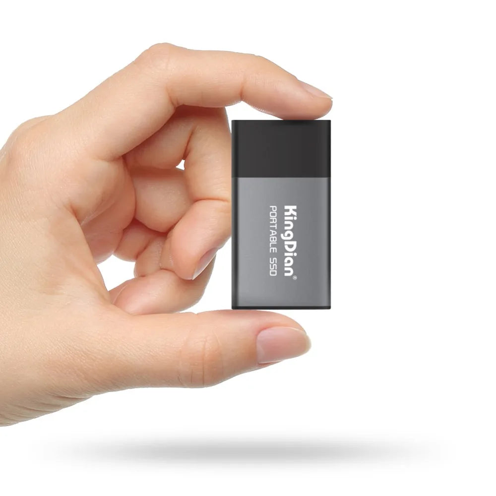 Kingdian Portable SSD Type-C TO USB3.0 AHCI Protocol 400MB/S External Solid State Drive 120GB/250GB