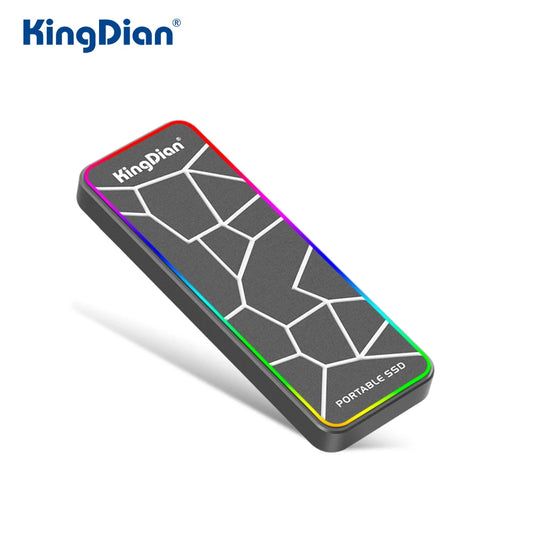 KingDian External SSD 120gb 250gb 500gb M,2 ssd 2280 USB 3.0 External Solid State Drive Lighting For Laptop Phone