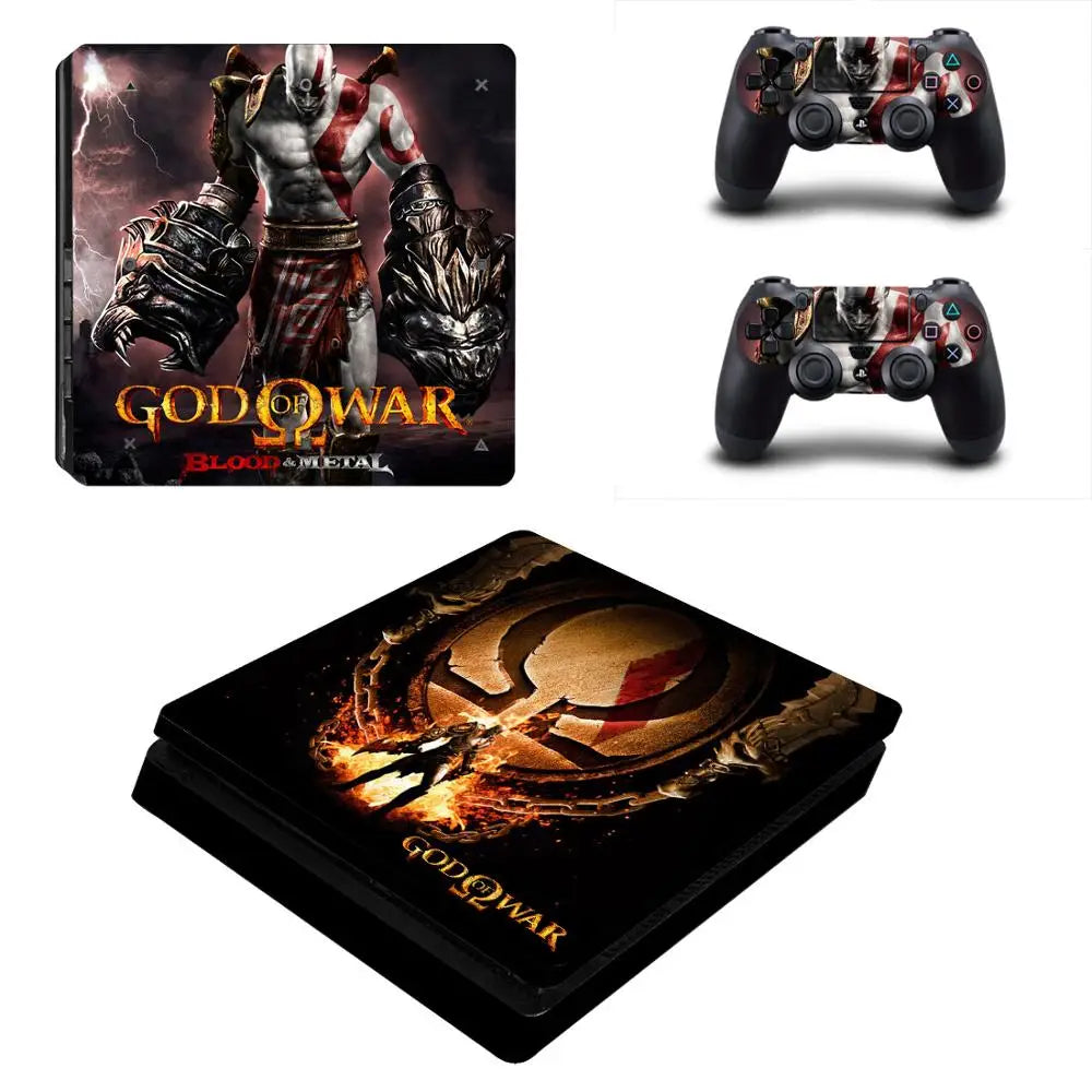 God of War PS4 Slim Skin Sticker Decals For PS4 Slim Console and Controller Skin Vinyl