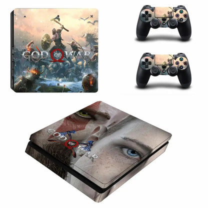 God of War PS4 Slim Skin Sticker Decals For PS4 Slim Console and Controller Skin Vinyl