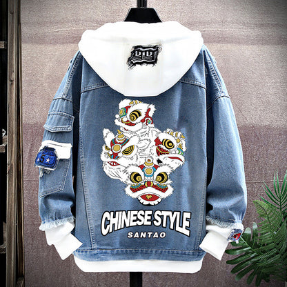 Spring New Arrival Fashion Chinese Style Chinese Fad Xingshi Couple Clothes Teen Coat Thin Hoodie Men - ST Superstore