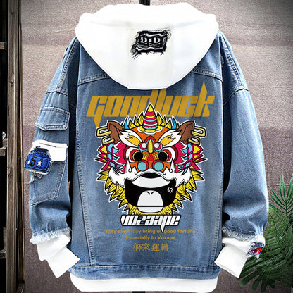 Spring New Arrival Fashion Chinese Style Chinese Fad Xingshi Couple Clothes Teen Coat Thin Hoodie Men - ST Superstore