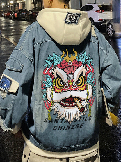 Spring New Arrival Fashion Chinese Style Chinese Fad Xingshi Couple Clothes Teen Coat Thin Hoodie Men - ST Superstore