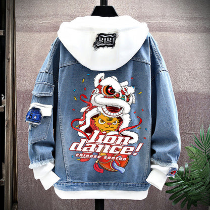 Spring New Arrival Fashion Chinese Style Chinese Fad Xingshi Couple Clothes Teen Coat Thin Hoodie Men - ST Superstore