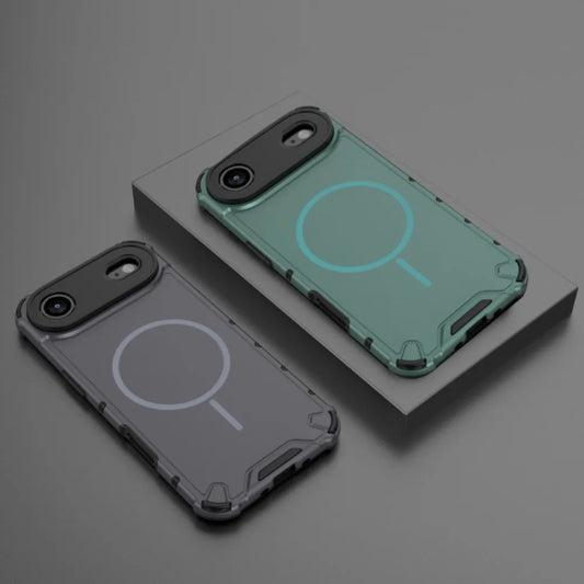 Rugged Armor For Magsafe Case For iPhone 17 Air 16 15 14 13 12 11 17 Pro Max Plus Wireless Charge Matte Bumper Shockproof Cover