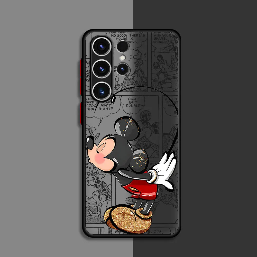 Luxury Cover Mickey Minnie Cute Silicone Phone Case for Samsung Galaxy S23 Ultra S21 S9 S23 FE S22 S24 Plus S20 FE S10 Plus