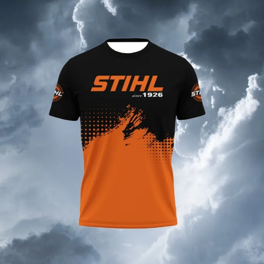 MOTO-New Men's Quick-drying T-shirt  Printed Comfortable Sports and Leisure Breathable Sweat-absorbing Racing Short-sleeved Top