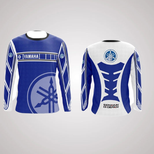 25/26 New Popular Yamaha Long Sleeve T-shirt Spring and Autumn Motorcycle Fans Team Uniform Adult and Children's Same T-shirt