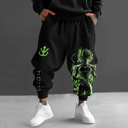 New 3D printed mesh breathable fashionable adult and children's street casual pants