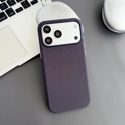 Phone case with textured back on a desk with laptop and mug