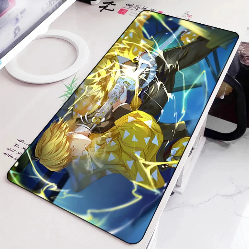 Demon Slayer Gaming Mouse Pad Rubber Mat Deskmat Keyboard Pads Cartoon Cute Mousepad Kawaii Pc Accessories Anime Mouse Mats Xxl