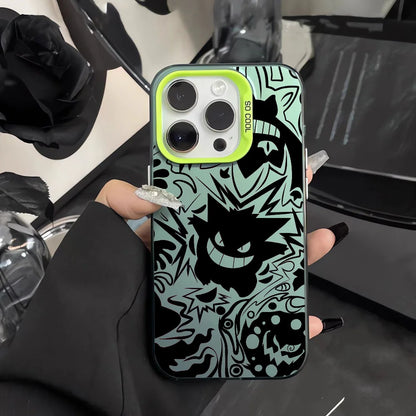 Anime Gengar Cartoon Phone Case For iPhone 16 15 14 13 12 11 Pro Max White Ultra-thin Soft Candy Abrazine Funda