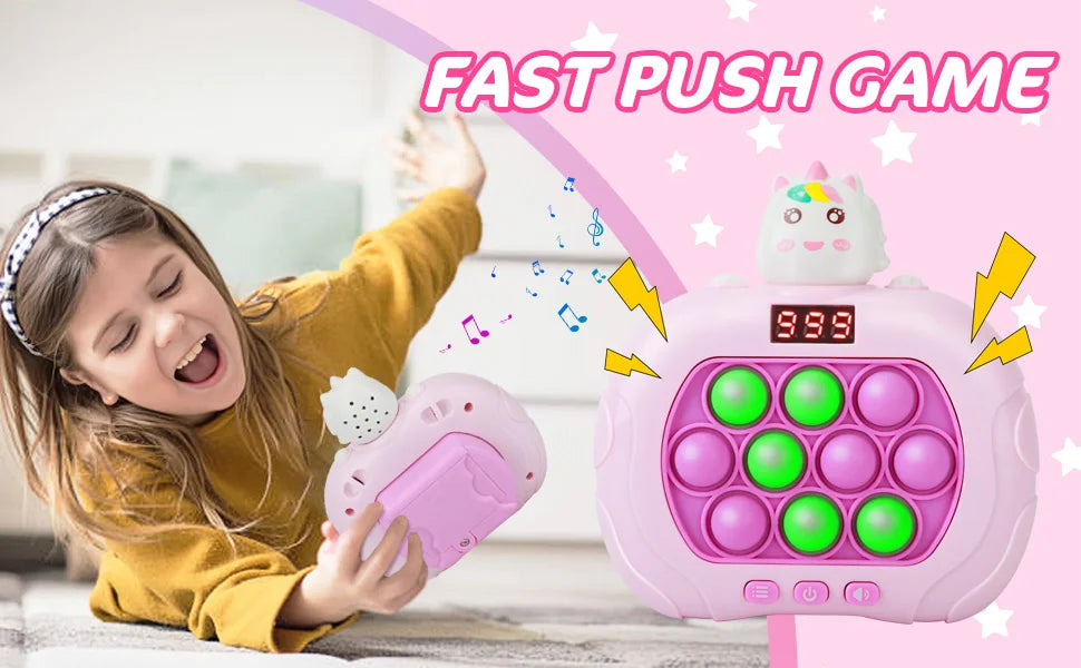 Upgraded Electronic Pop Push Quick Push Game Console with LED Display Screen Suitable for Adult and Child Fidget Toys Christmas