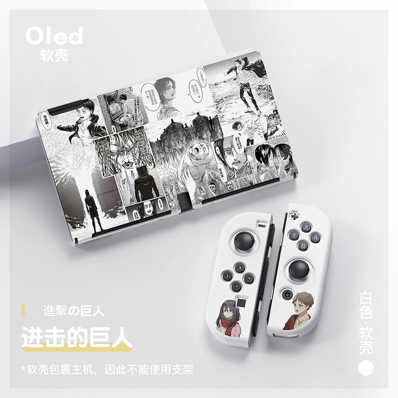 Carcasa Switch For Attack-On-Titaned TPU Housse Switch OLED Case Protector Switch Shell For Switch Accessories Switch Cover