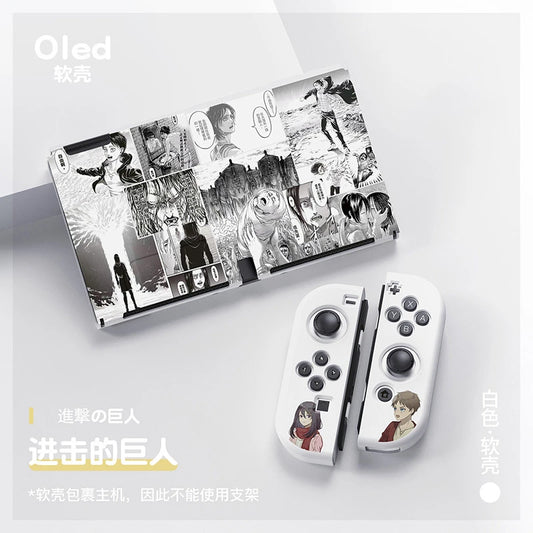 Carcasa Switch For Attack-On-Titaned TPU Housse Switch OLED Case Protector Switch Shell For Switch Accessories Switch Cover