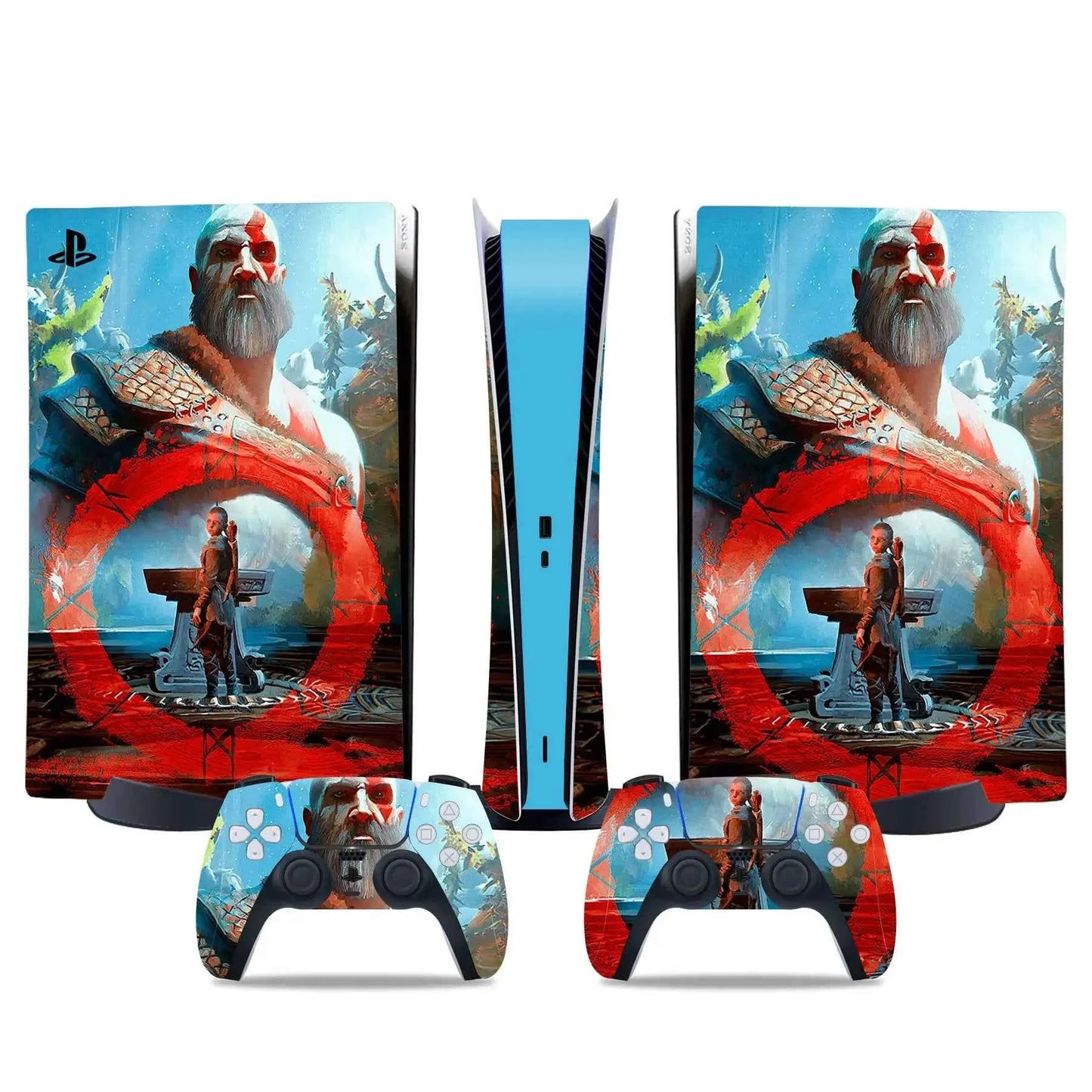God war PS5 digital edition Skin Sticker Decal Cover for PS5 digital Console and 2 Controllers PS5 Skin Sticker
