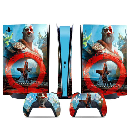 God war PS5 digital edition Skin Sticker Decal Cover for PS5 digital Console and 2 Controllers PS5 Skin Sticker