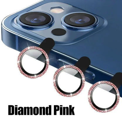 3Pcs Metal Lens Protector Glass for IPhone 16 13 12 11 14 15 Pro Max Mini Back Camera Lens Protection for IPhone 14 15 16 Plus