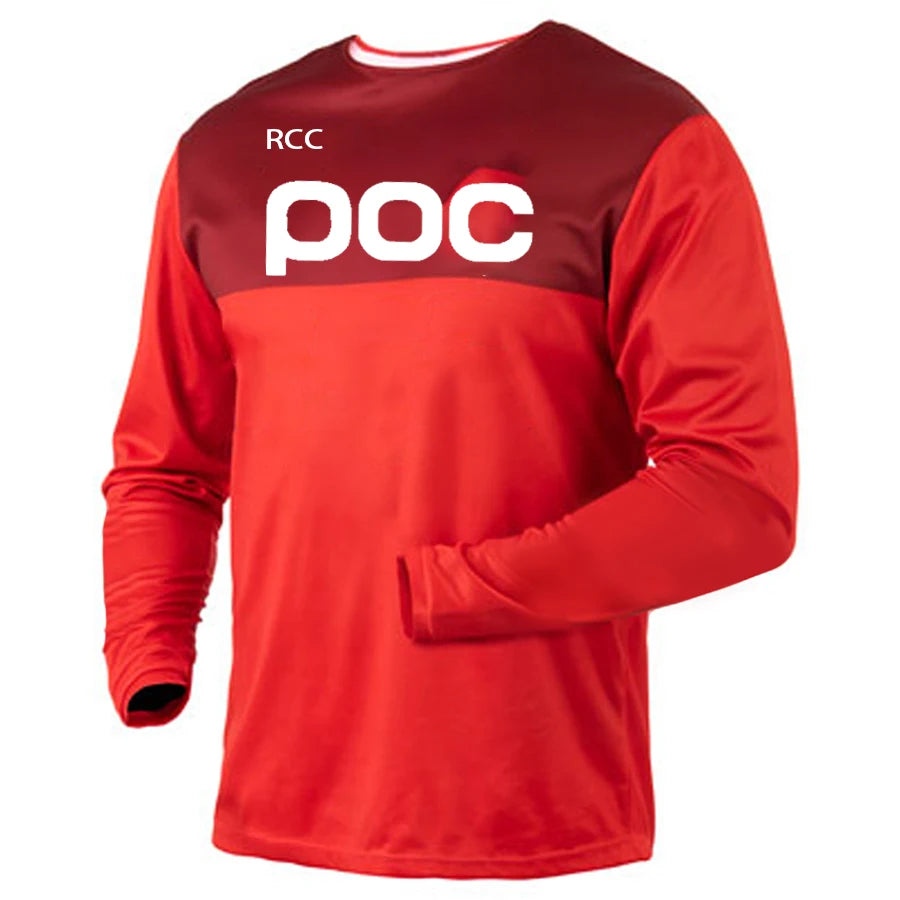 POC 2026 Men Cycling Motocross Jersey Downhil Mountain Bike DH Shirt MX Motorcycle Clothing Ropa for Boys MTB T-Shirts