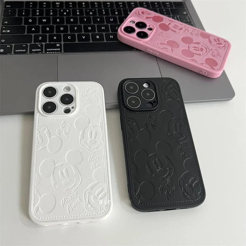 3D Embossed Cartoon Silicone Phone Case for iPhone 15 14 13 12 11 cover