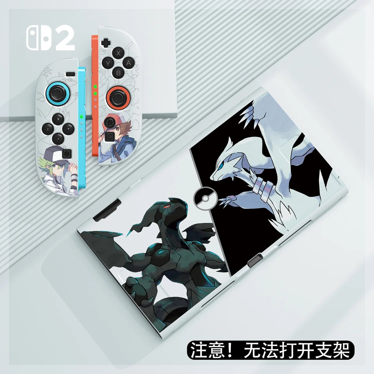 New Hot Cartoon Gengar Case For Switch 2/Ns Oled Game Console Joy-Con Split Type Design Shockproof Drop Proof Protective Cover