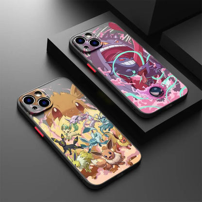 Eevee Becomes Giant Phone Case for iPhone 16 15 11 12 13 14 Pro Max 16 Plus 12 Mini 7 8 XS 15Pro Shockproof Matte Cover