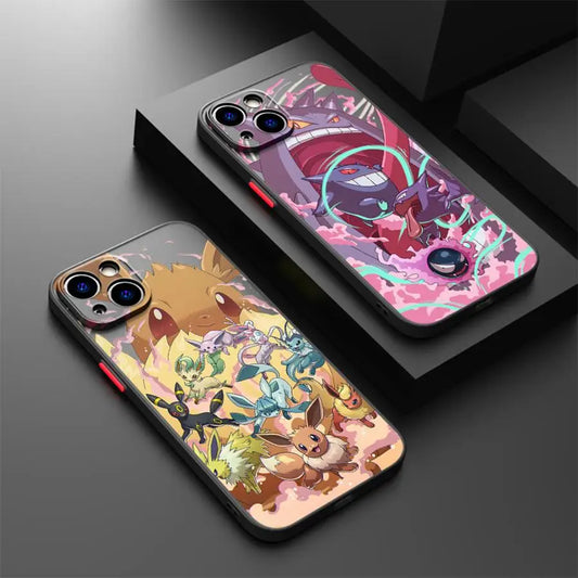 Eevee Becomes Giant Phone Case for iPhone 16 15 11 12 13 14 Pro Max 16 Plus 12 Mini 7 8 XS 15Pro Shockproof Matte Cover