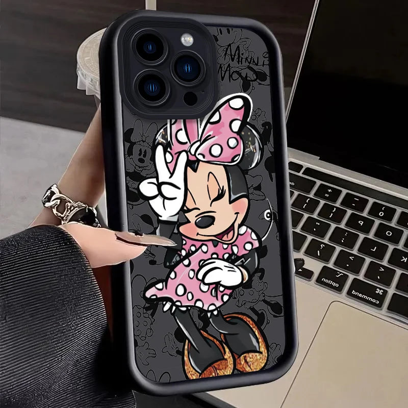 Cartoon Case for iPhone 15 14 13 12 Mini 11 Pro Max XS X XR 8 7 6S 6 Plus SE 2020 Liquid Silicone Shockproof Cover